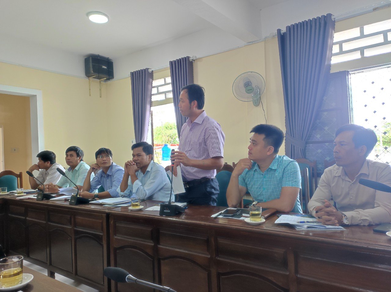 Ô.Nguyễn Văn Hải – PCT UBND huyện phát biểu chỉ đạo về công tác phối hợp triển khai giữa huyện, các xã với Công ty Điện lực TT-Huế